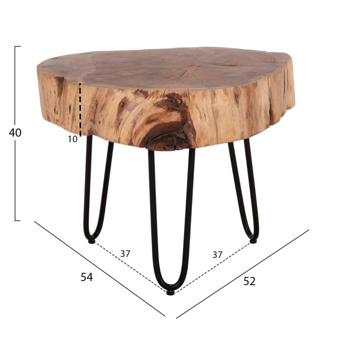COFFEE TABLE SOLID ACACIA WOOD HM8779.11 60x60x40H cm. [2]