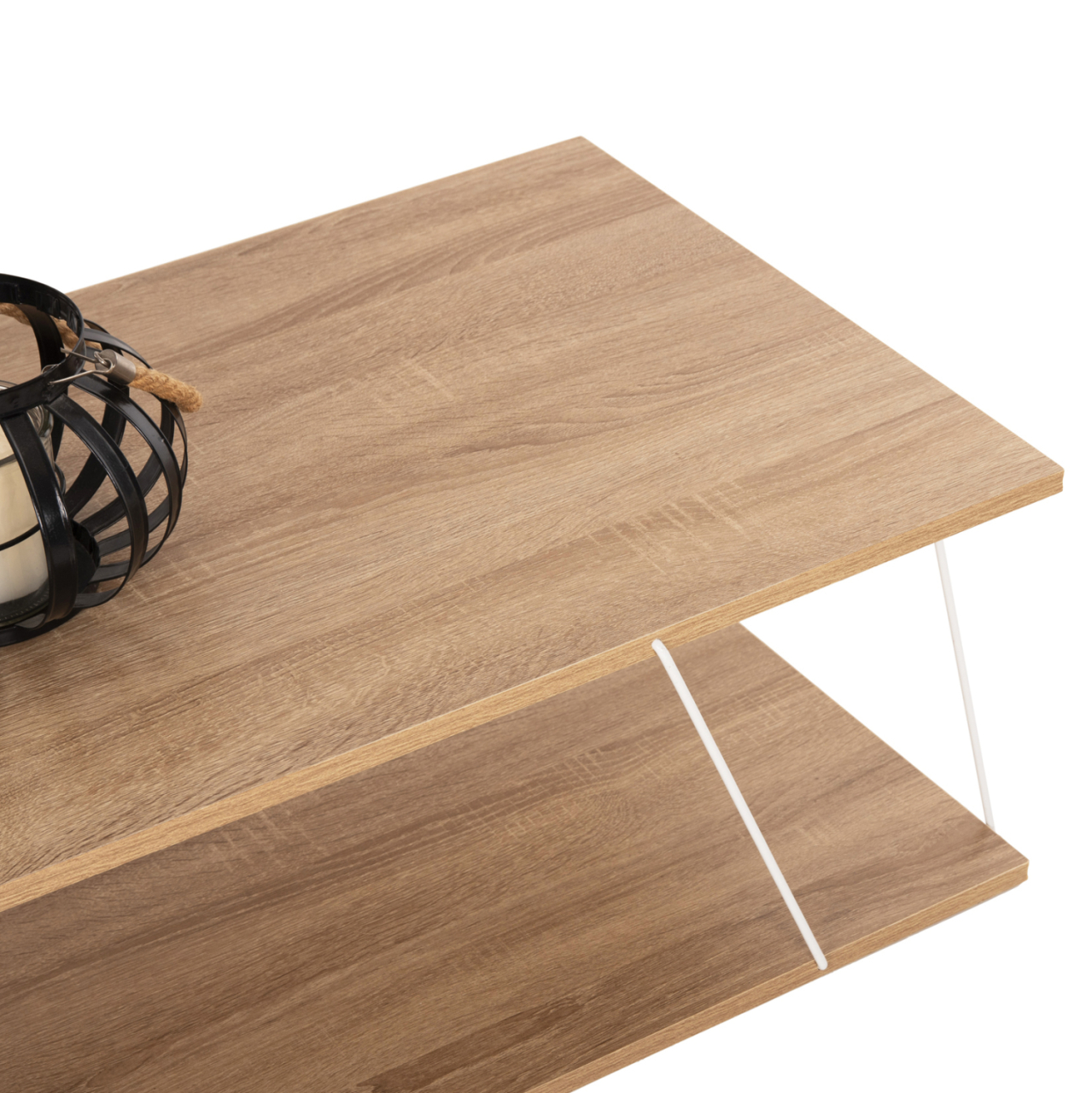 COFFEE TABLE TARS HM8927.14 SONOMA MELAMINE-WHITE METAL RODS 120Χ50Χ30Hcm. [5]