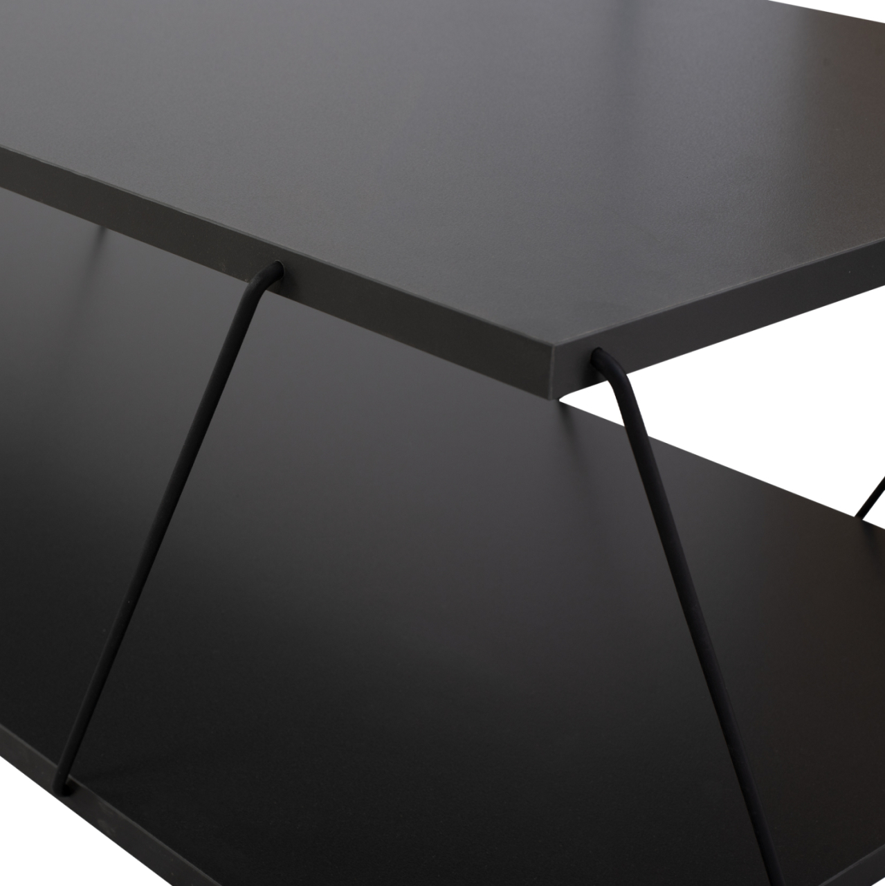 COFFEE TABLE TARS HM8927.20 GREY MELAMINE-BLACK METAL RODS 120Χ50Χ30Hcm. [5]