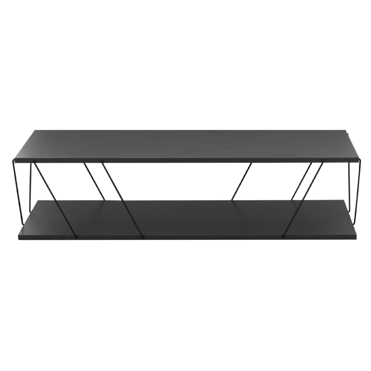 COFFEE TABLE TARS HM8927.20 GREY MELAMINE-BLACK METAL RODS 120Χ50Χ30Hcm. [3]