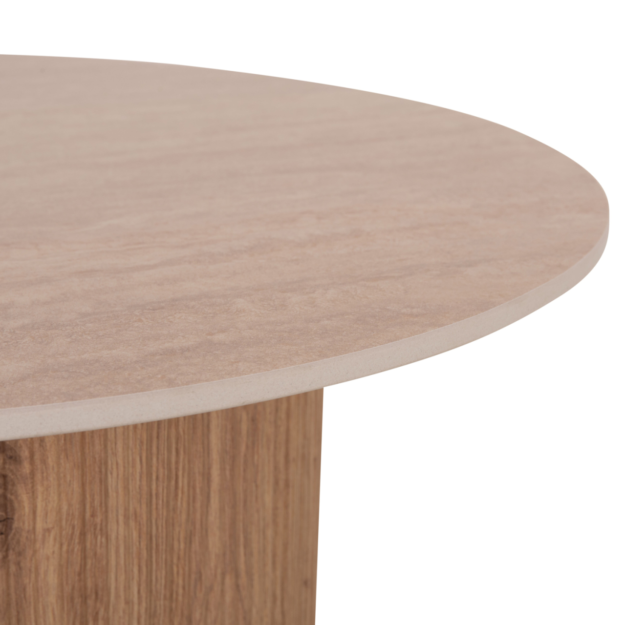 COFFEE TABLE TWIL HM18325 CERAMIC TOP IN TRAVERTINE STONE LOOK--MDF BASE Φ80x40Hcm. [5]