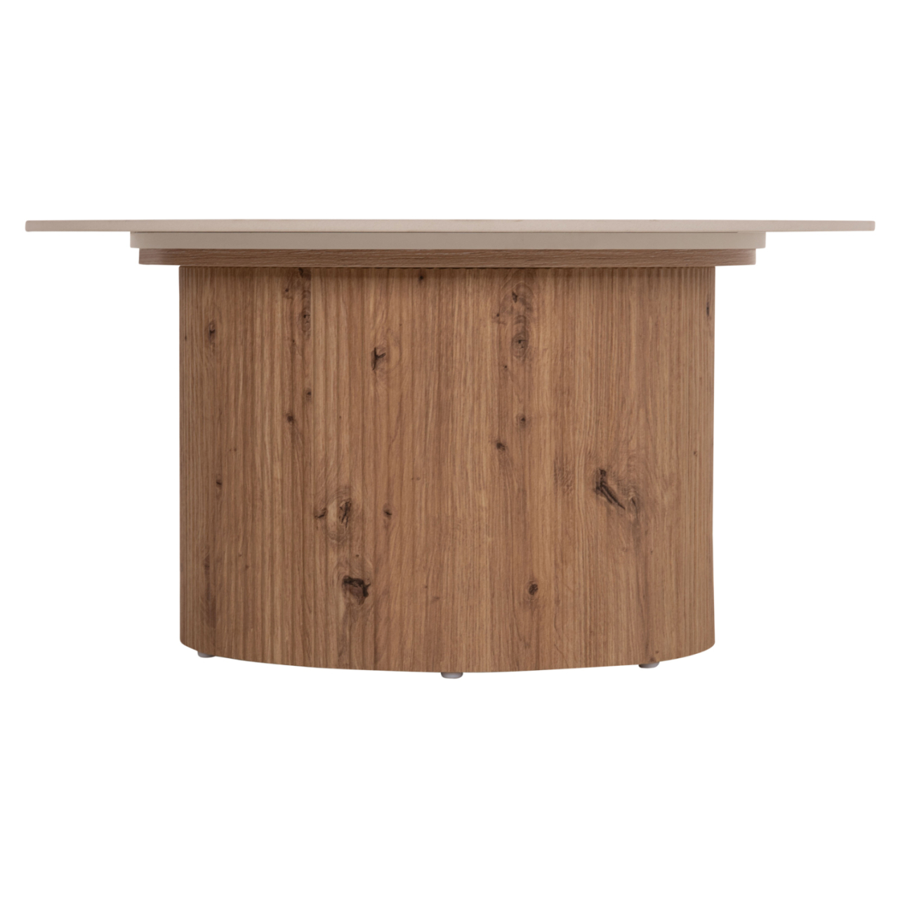 COFFEE TABLE TWIL HM18325 CERAMIC TOP IN TRAVERTINE STONE LOOK--MDF BASE Φ80x40Hcm. [3]