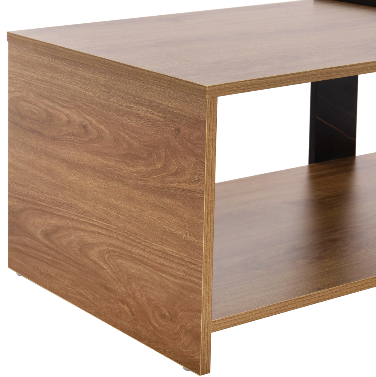 COFFEE TABLE WILMA HM8950.12 MELAMINE IN NATURAL-BLACK MARBLE 80Χ50Χ35Hcm. [8]