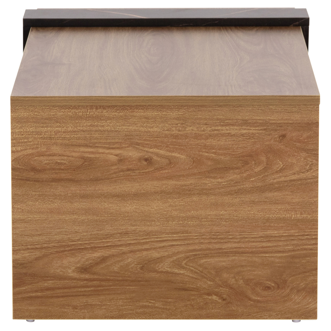 COFFEE TABLE WILMA HM8950.12 MELAMINE IN NATURAL-BLACK MARBLE 80Χ50Χ35Hcm. [4]