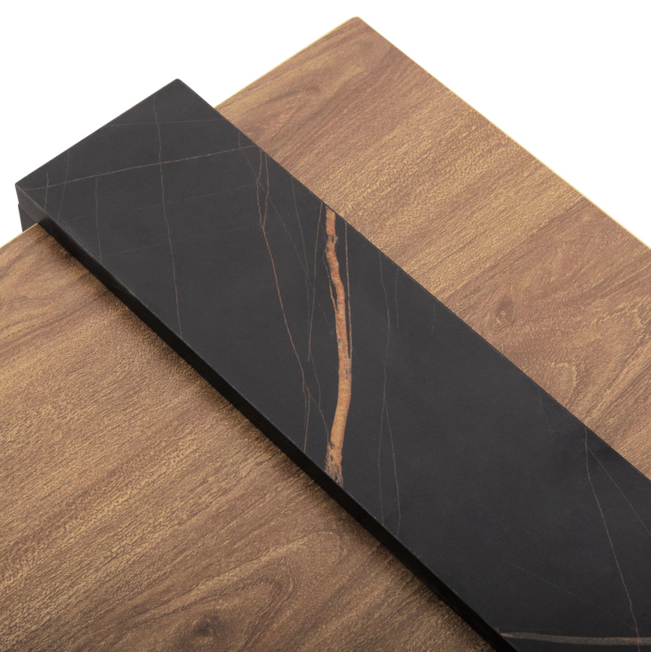 COFFEE TABLE WILMA HM8950.12 MELAMINE IN NATURAL-BLACK MARBLE 80Χ50Χ35Hcm. [9]