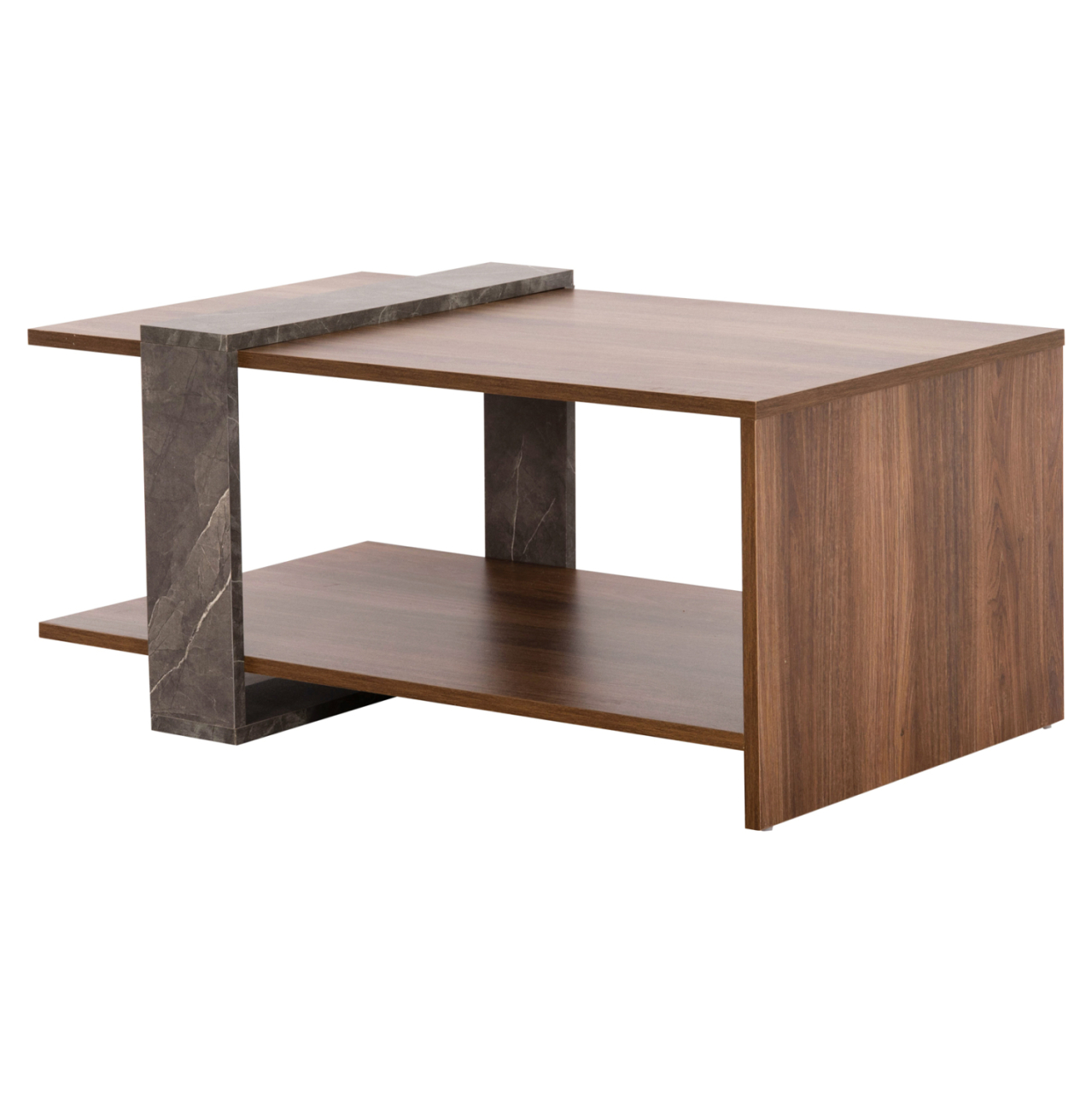 COFFEE TABLE WILMA HM8950.13 MELAMINE IN NATURAL-GREYISH STONE TEXTURE 80Χ50Χ35Hcm. [5]