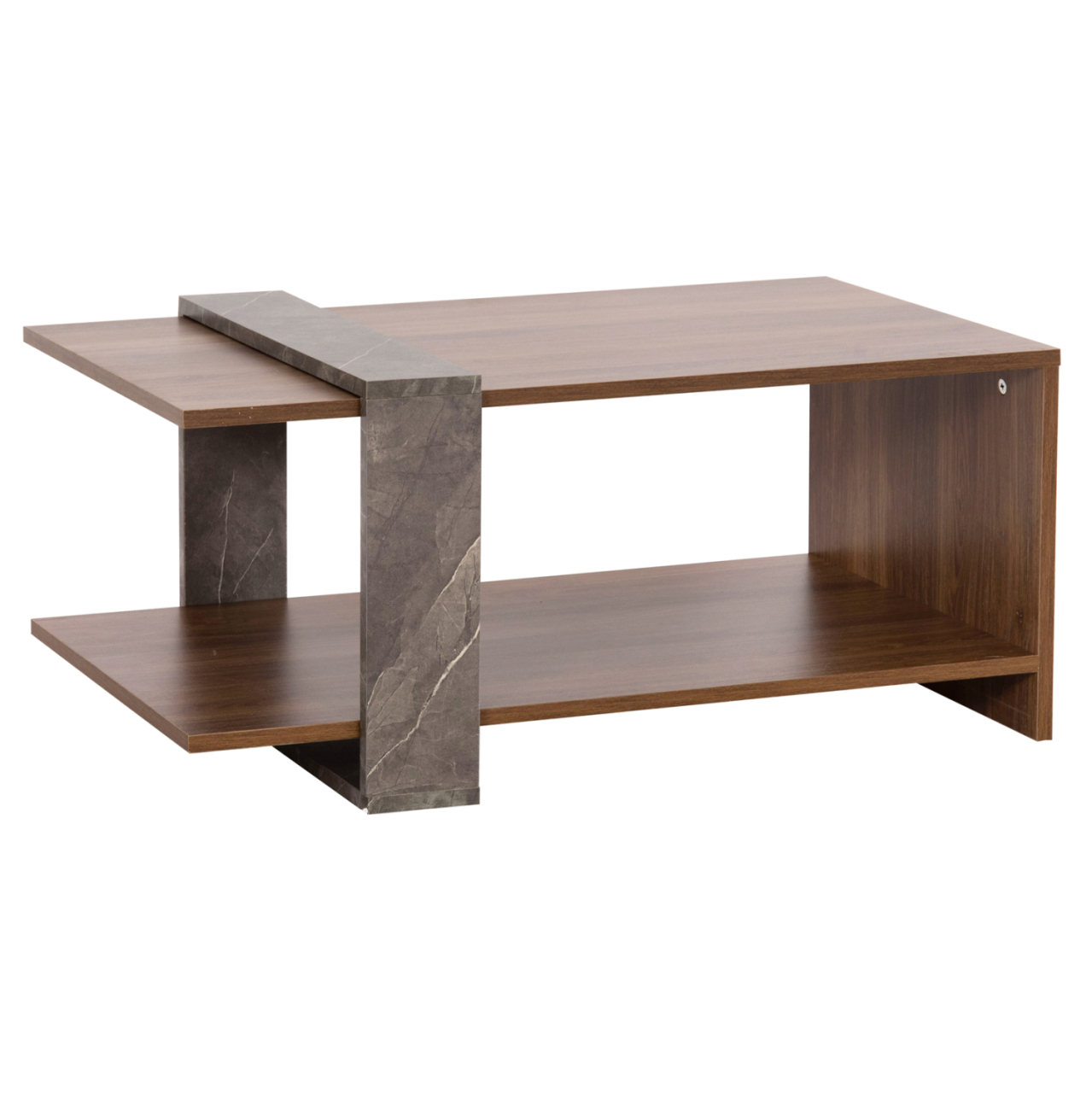 COFFEE TABLE WILMA HM8950.13 MELAMINE IN NATURAL-GREYISH STONE TEXTURE 80Χ50Χ35Hcm. [6]