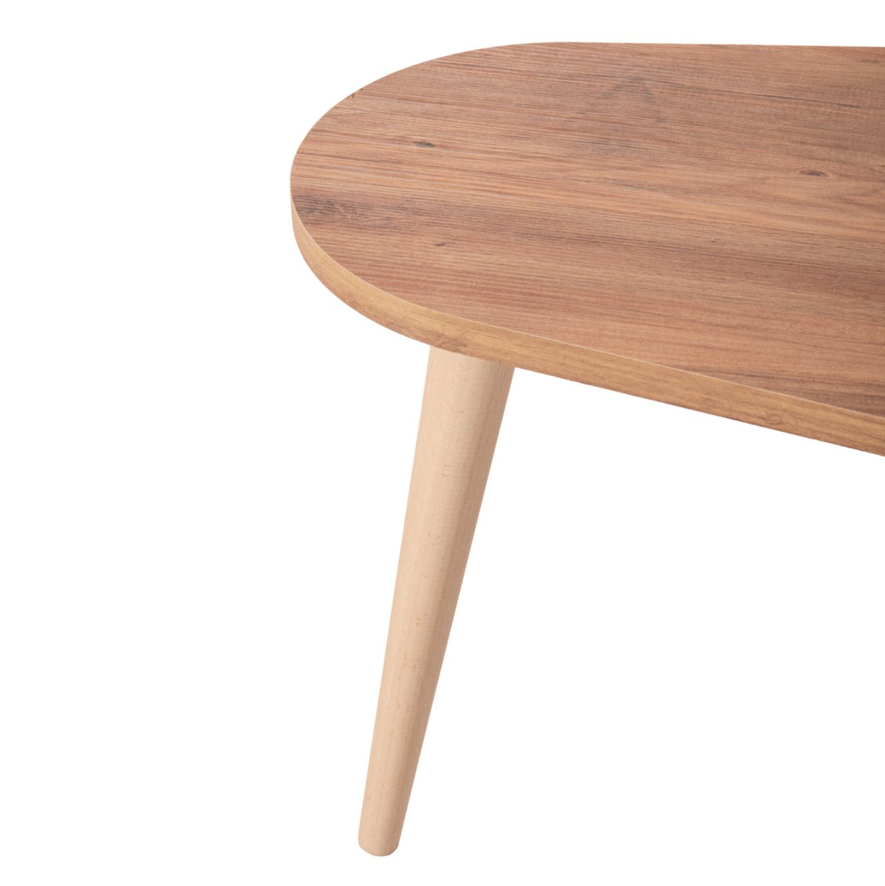 COFFEE TABLES 2PCS APRILIA HM18179.02 MELAMINE IN NATURAL and BLACK MARBLE-WOODEN LEGS IN NATURAL 95x47x47Hcm [7]