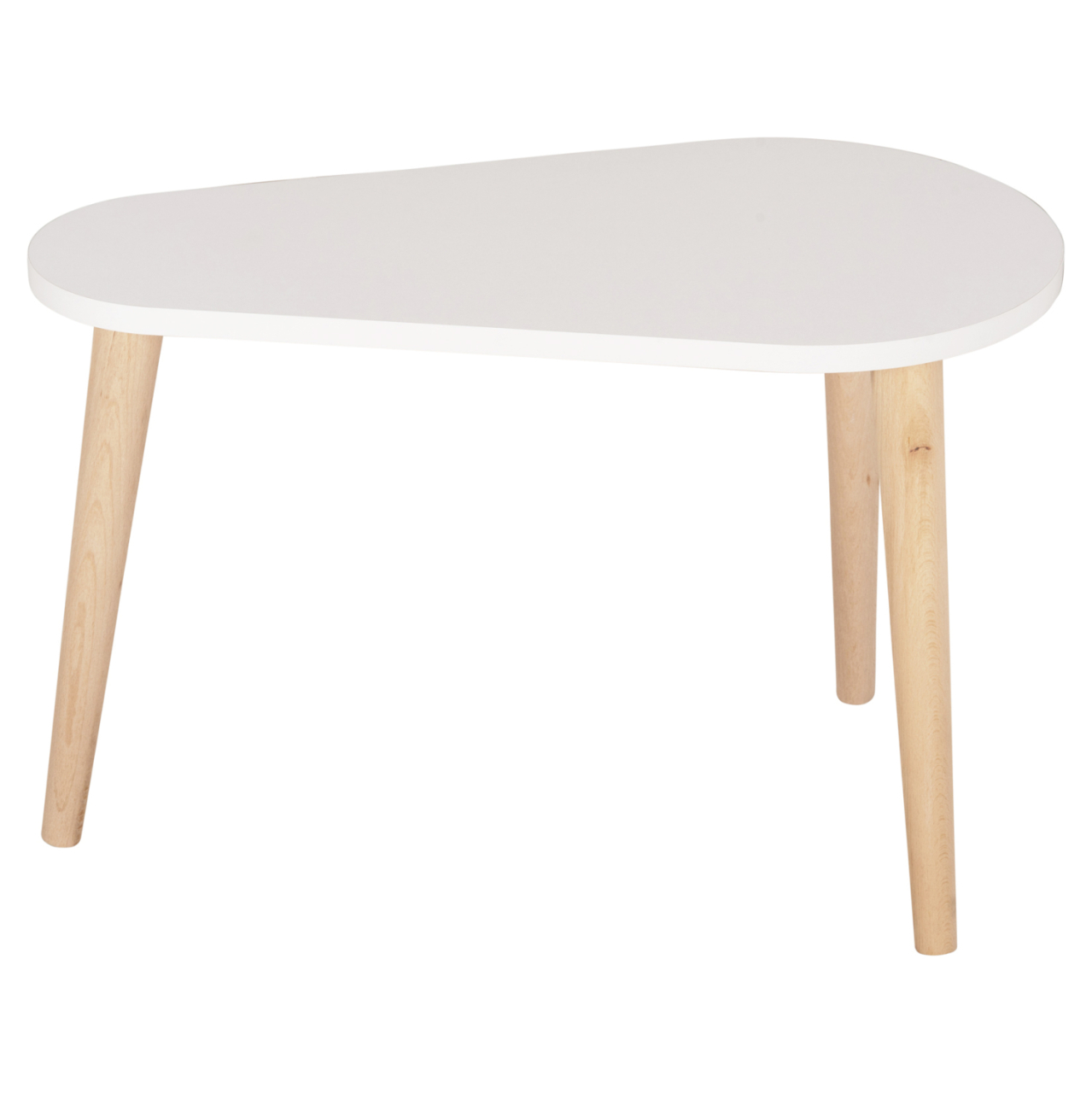 COFFEE TABLES 2PCS APRILIA HM18179.04 MELAMINE IN SONAMA and WHITE-WOODEN LEGS IN NATURAL 94x47x47Hcm [7]