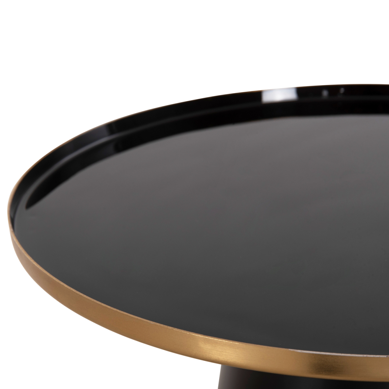 COFFEE TABLES 2PCS BENG HM9920 ENAMELED METAL TOP-MAT BASE-BLACK Φ50 and Φ40 cm. [5]