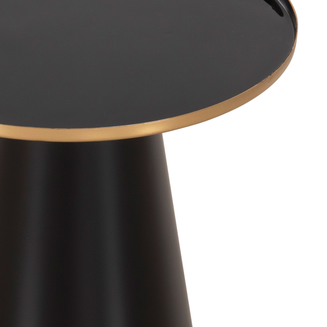COFFEE TABLES 2PCS BENG HM9920 ENAMELED METAL TOP-MAT BASE-BLACK Φ50 and Φ40 cm. [10]