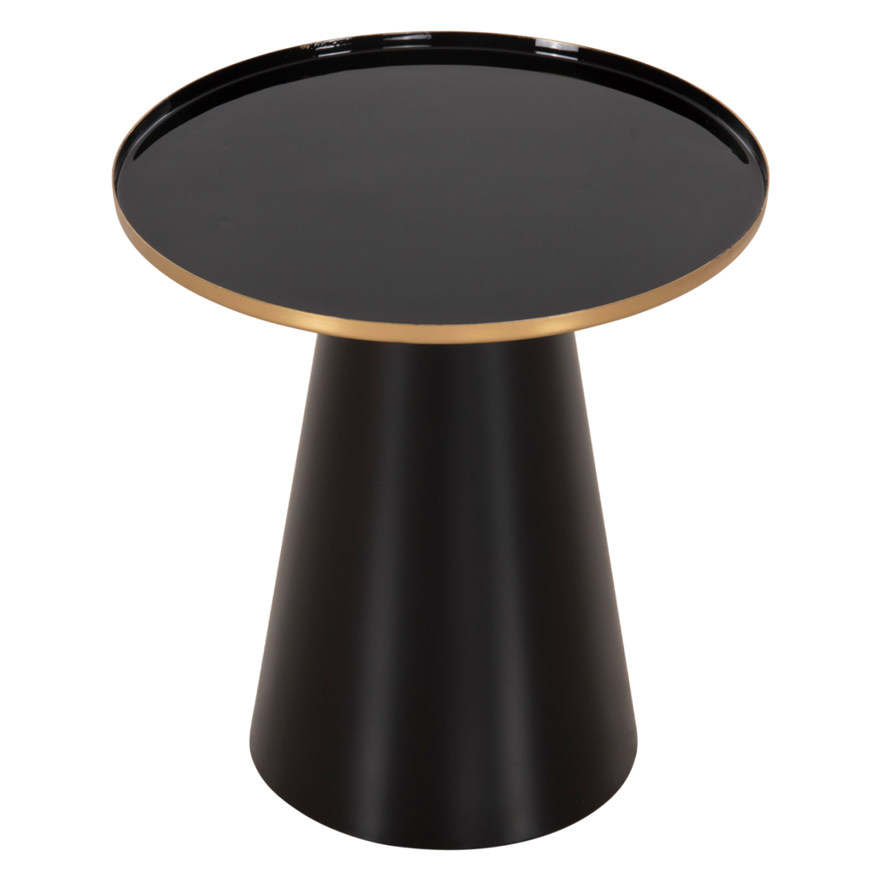 COFFEE TABLES 2PCS BENG HM9920 ENAMELED METAL TOP-MAT BASE-BLACK Φ50 and Φ40 cm. [9]