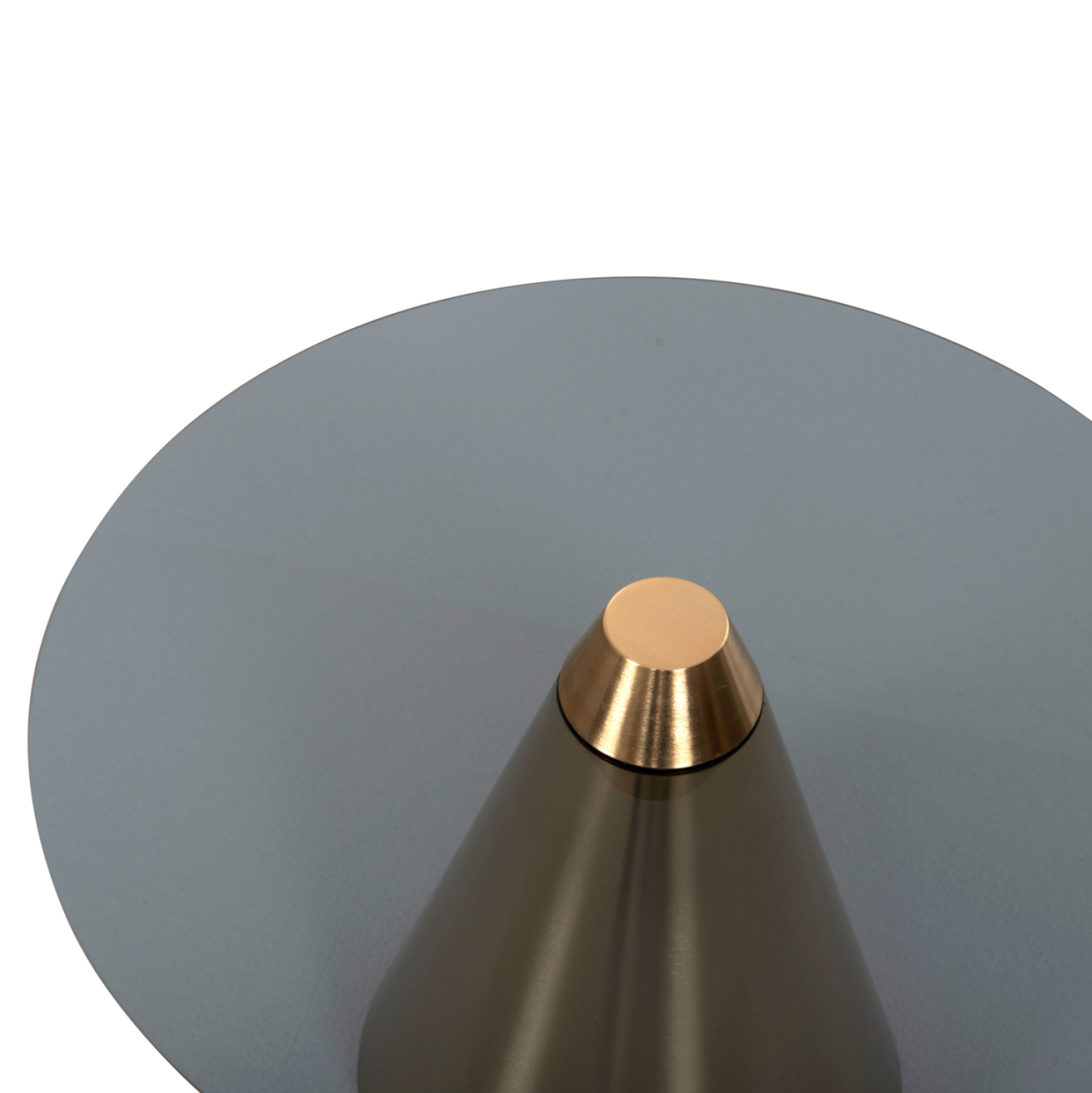 COFFEE TABLES 2PCS REBEN HM9919 METAL IN GOLD-BLACK GLASS TOP Φ80 and Φ60 cm. [5]
