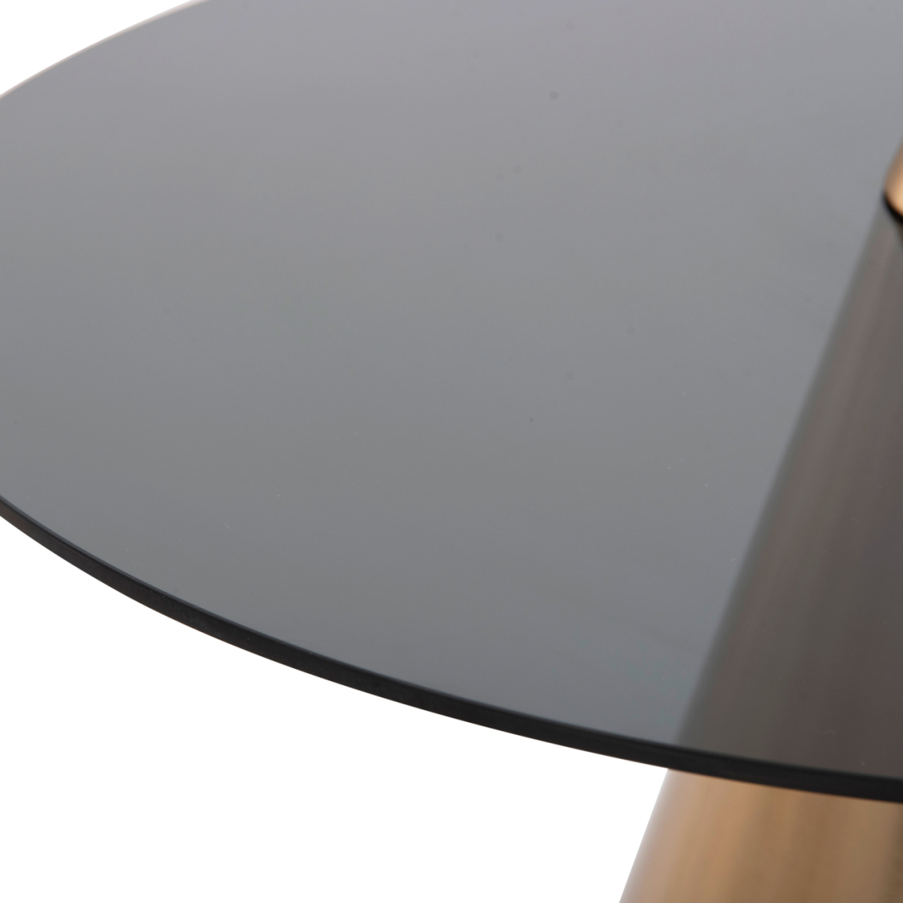 COFFEE TABLES 2PCS REBEN HM9919 METAL IN GOLD-BLACK GLASS TOP Φ80 and Φ60 cm. [7]