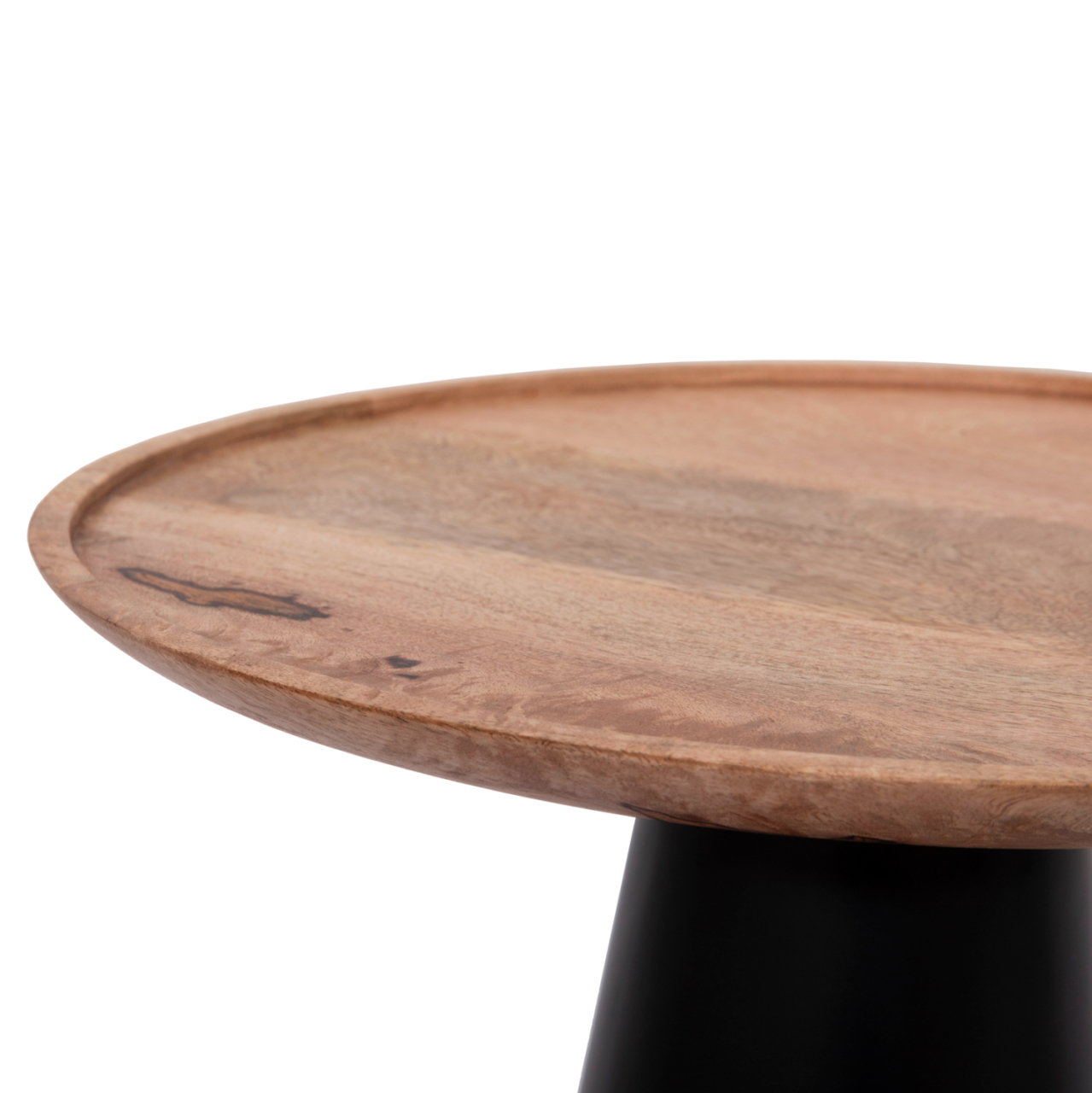 COFFEE TABLES 2PCS RIFF HM9997 MANGO WOOD TOP-IRON BASES Φ60 and Φ40 cm. [7]