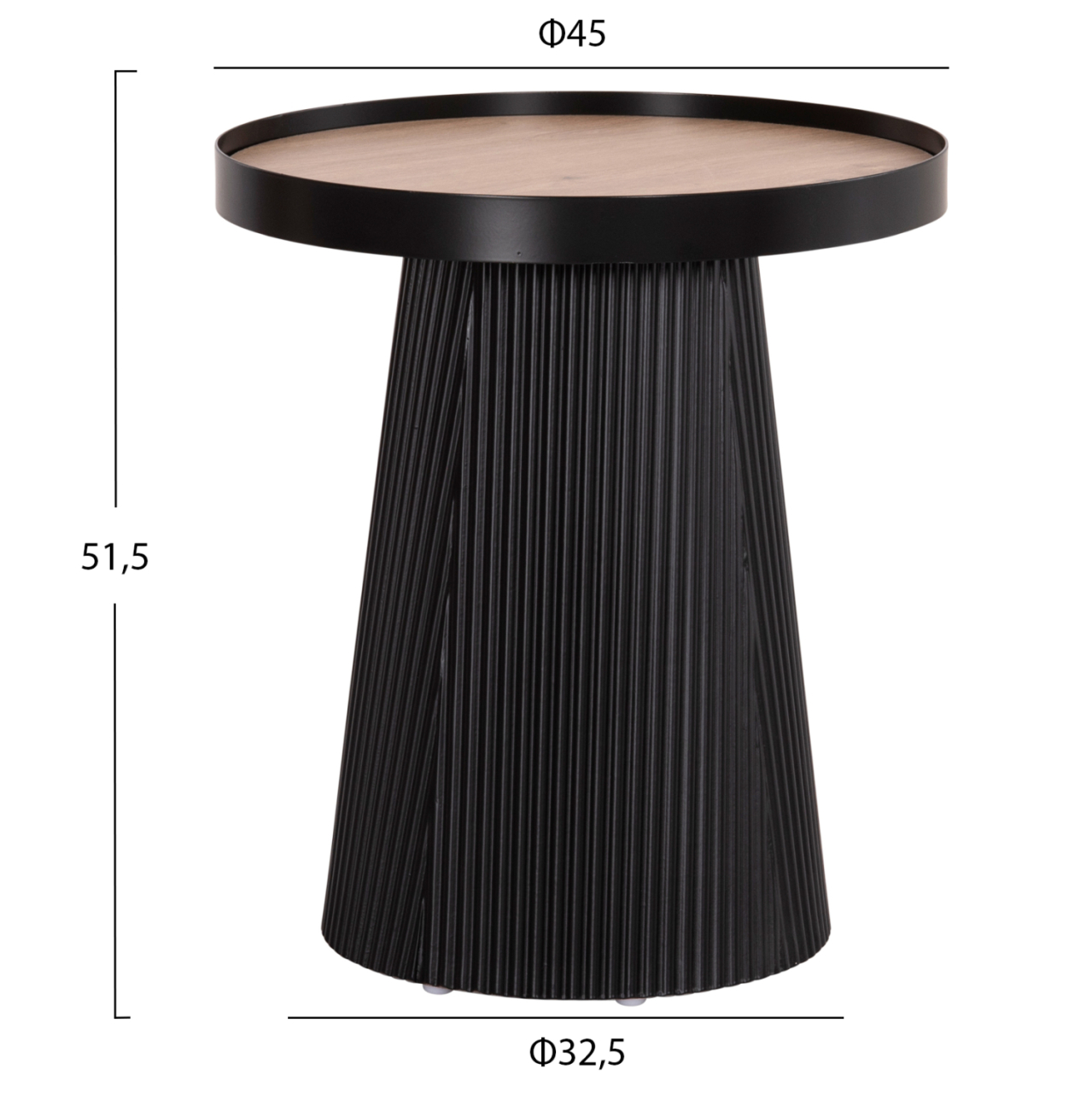 COFFEE TABLES 2PCS SET DUNCAN HM21081 MDF AND CERAMIC TOP Φ80cm and Φ45cm [3]