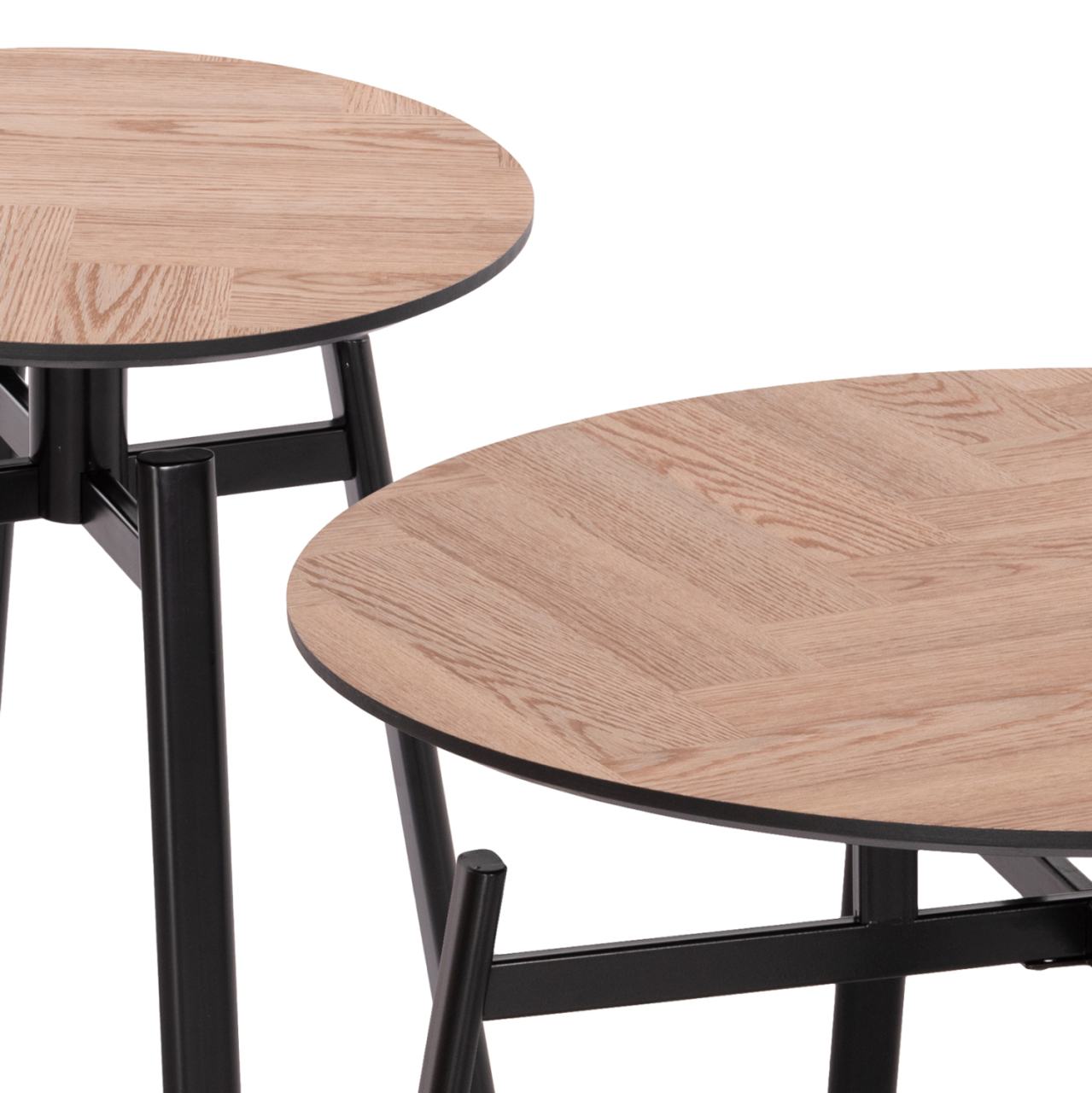 COFFEE TABLES 2PCS SET NORTON HM21088 MDF-METAL Φ80cm and Φ45cm [4]