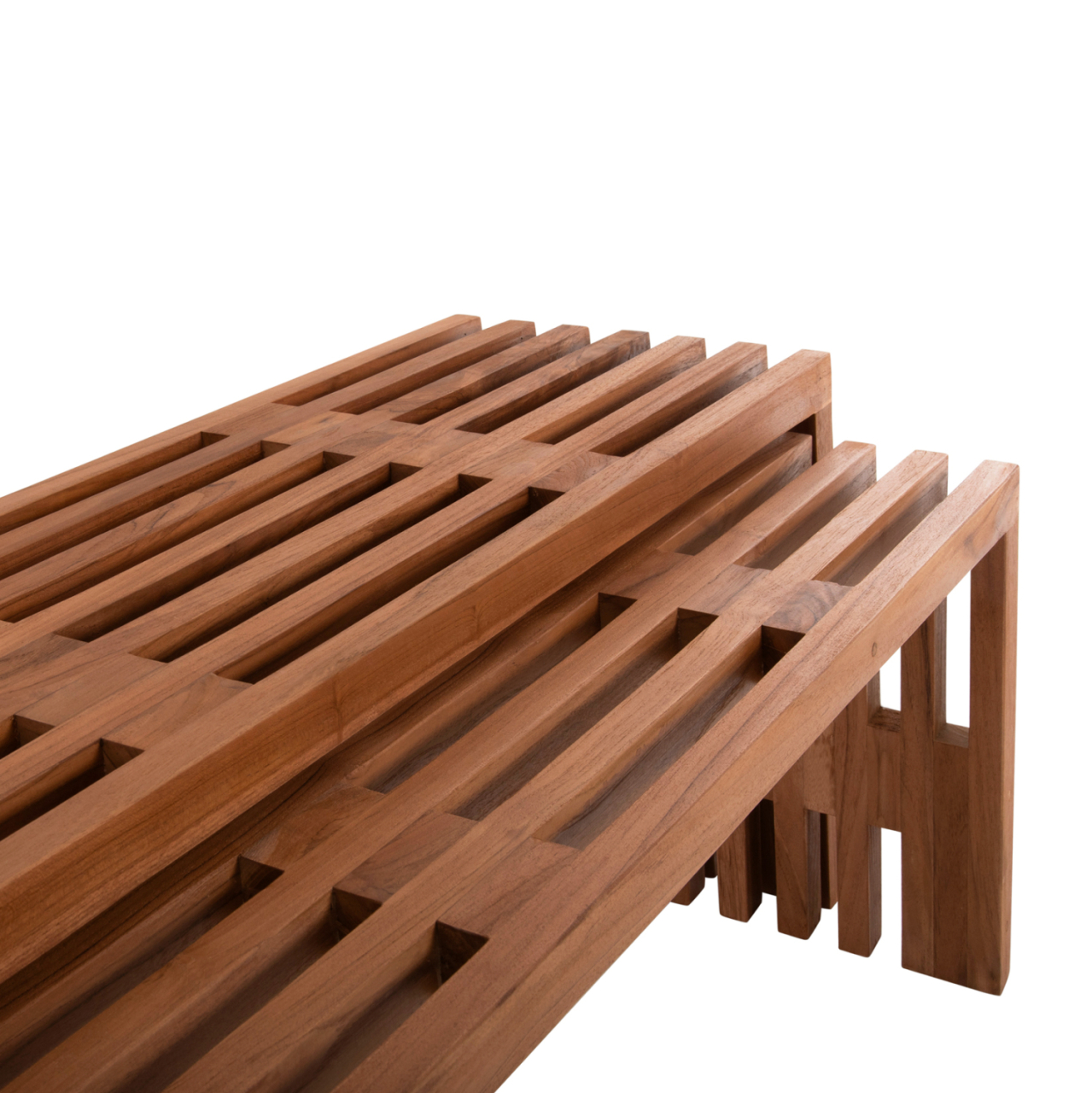 COFFEE TABLES 2PCS SET NYA HM9828 SOLID TEAK WOOD IN NATURAL 110x30x46Hcm. [6]