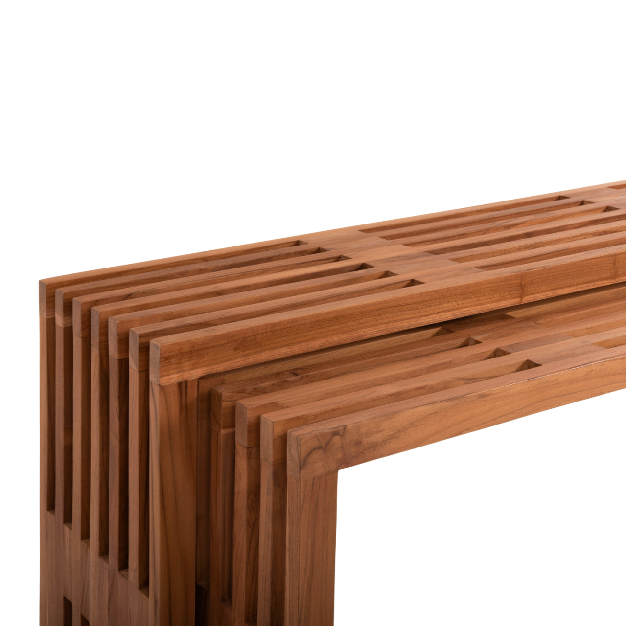COFFEE TABLES 2PCS SET NYA HM9828 SOLID TEAK WOOD IN NATURAL 110x30x46Hcm. [4]
