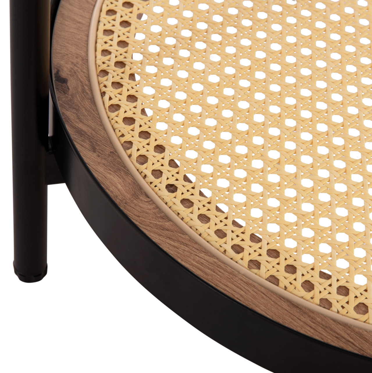 COFFEE TABLES 2PCS SET SEITZ HM21086 METAL-SYNTHETIC RATTAN Φ80cm and Φ50cm [7]