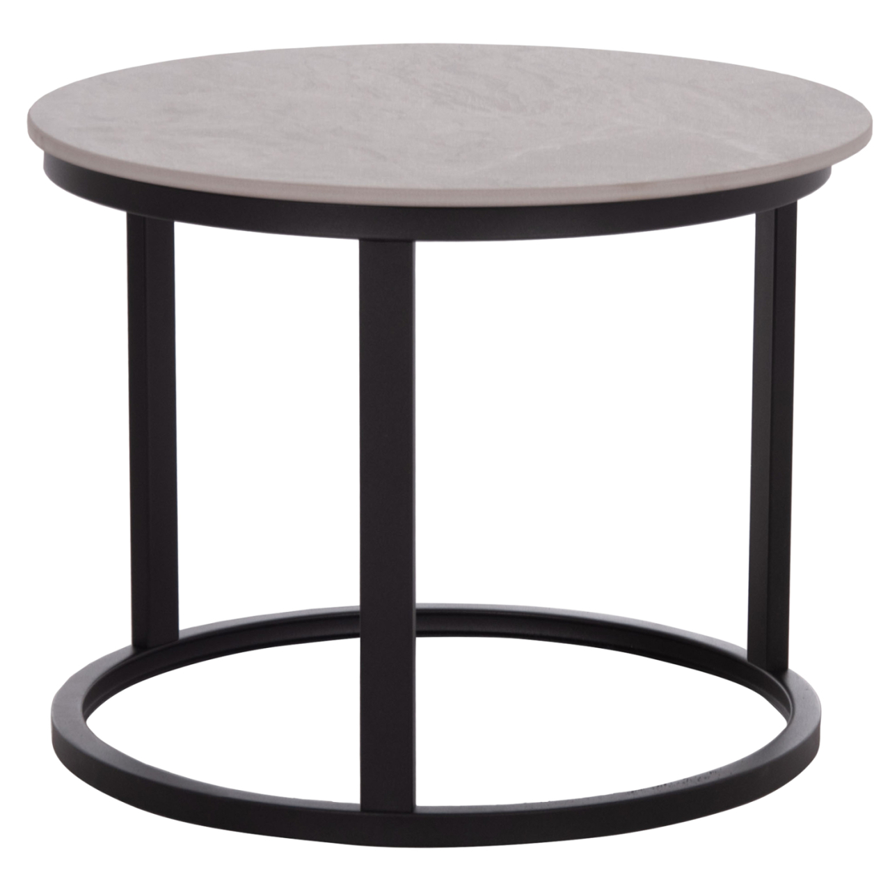 COFFEE TABLES 2PCS SET TALOS HM18140.04 GREY MARBLE LOOK CERAMIC TOP Φ70x45.5Hcm. [8]