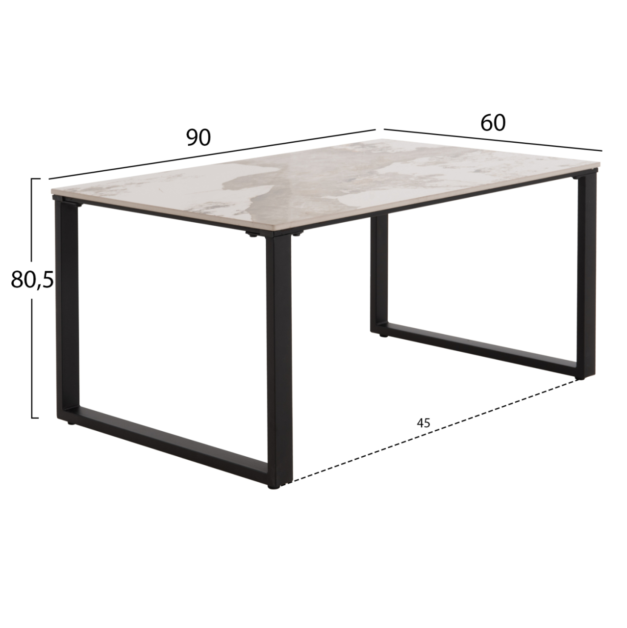 COFFEE TABLES 2PCS TERREN HM18365.01 METAL--SINTERED STONE IN PANDORA COLOR SCHEME 120x70x45H [2]