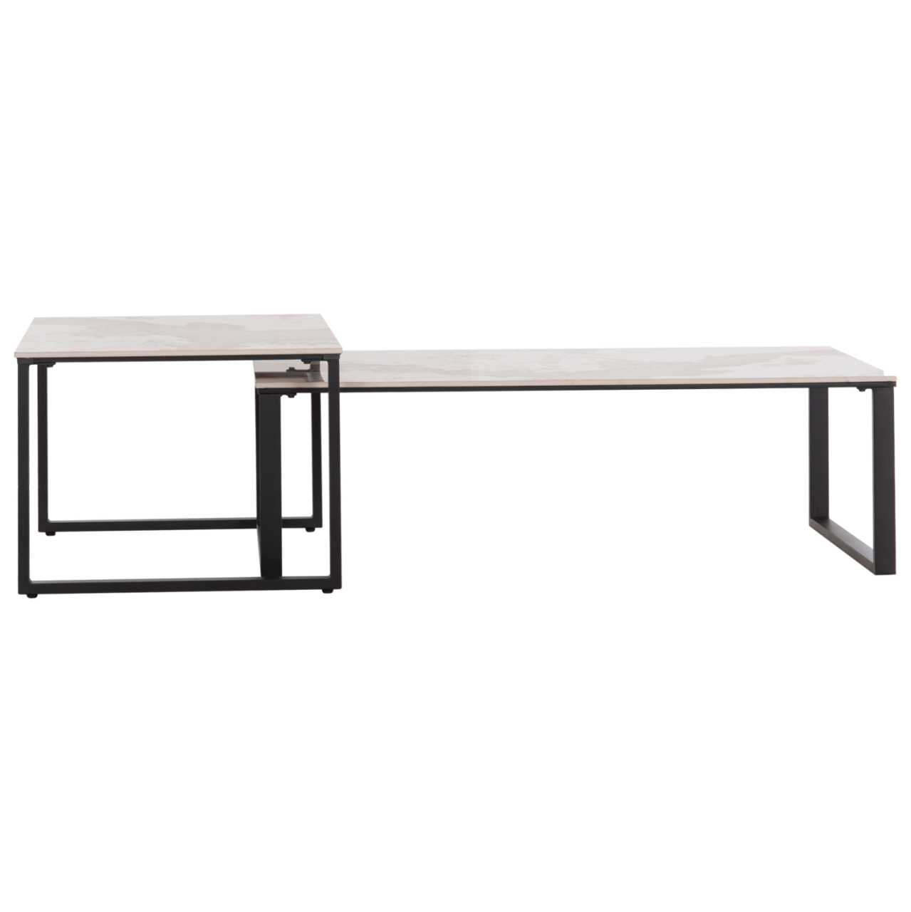 COFFEE TABLES 2PCS TERREN HM18365.01 METAL--SINTERED STONE IN PANDORA COLOR SCHEME 120x70x45H [4]