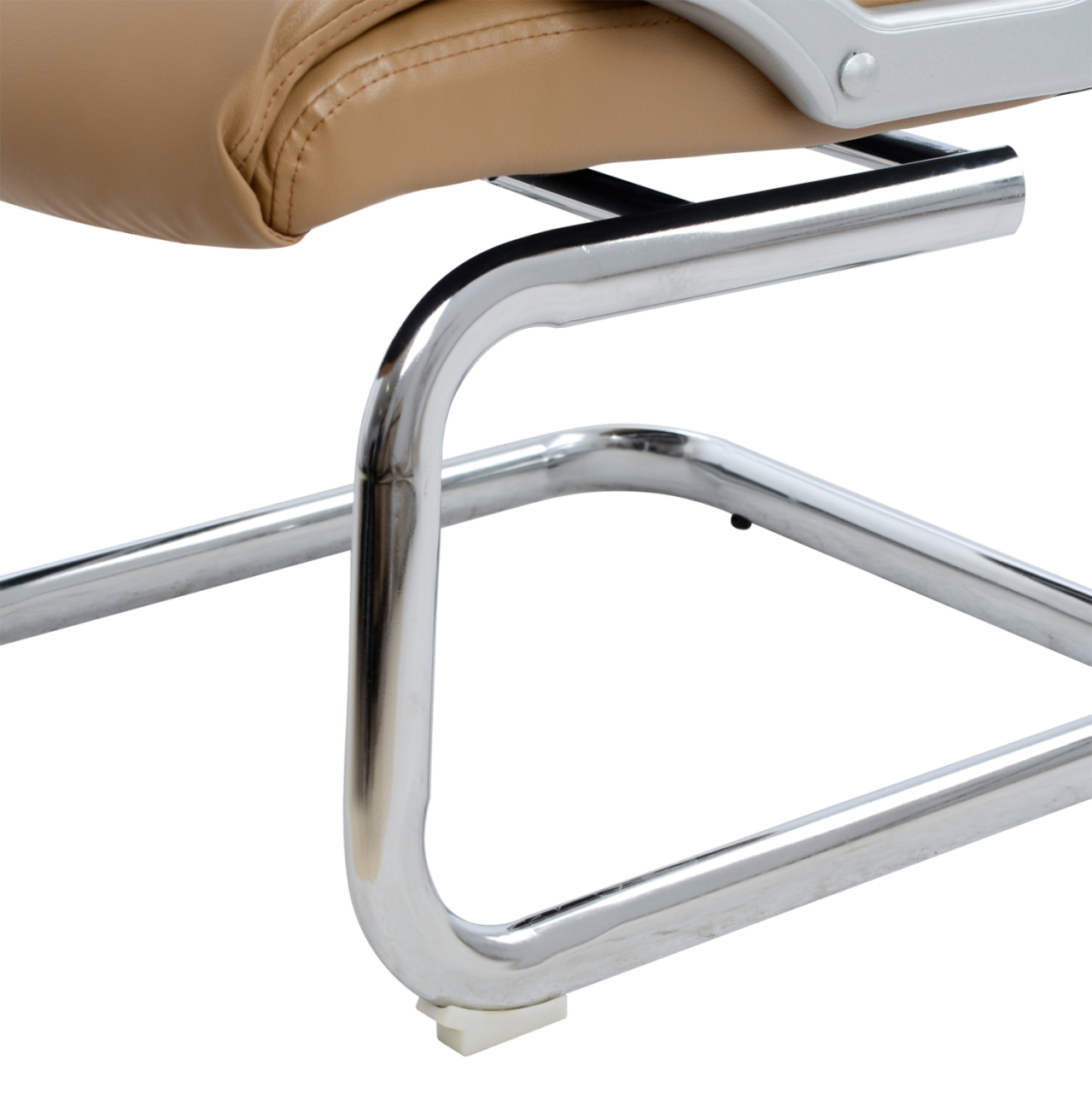 CONFERENCE ARMCHAIR SEMI-SWIVEL ZAMORA HM1088.09 CAMEL COLOR PU LEATHER 63x58x104Hcm. [10]