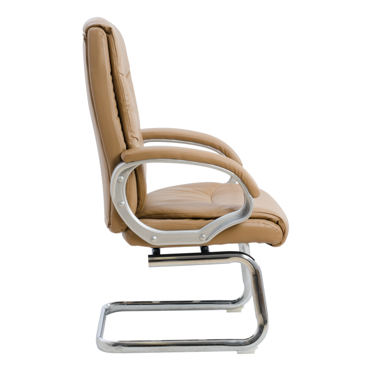 CONFERENCE ARMCHAIR SEMI-SWIVEL ZAMORA HM1088.09 CAMEL COLOR PU LEATHER 63x58x104Hcm. [4]