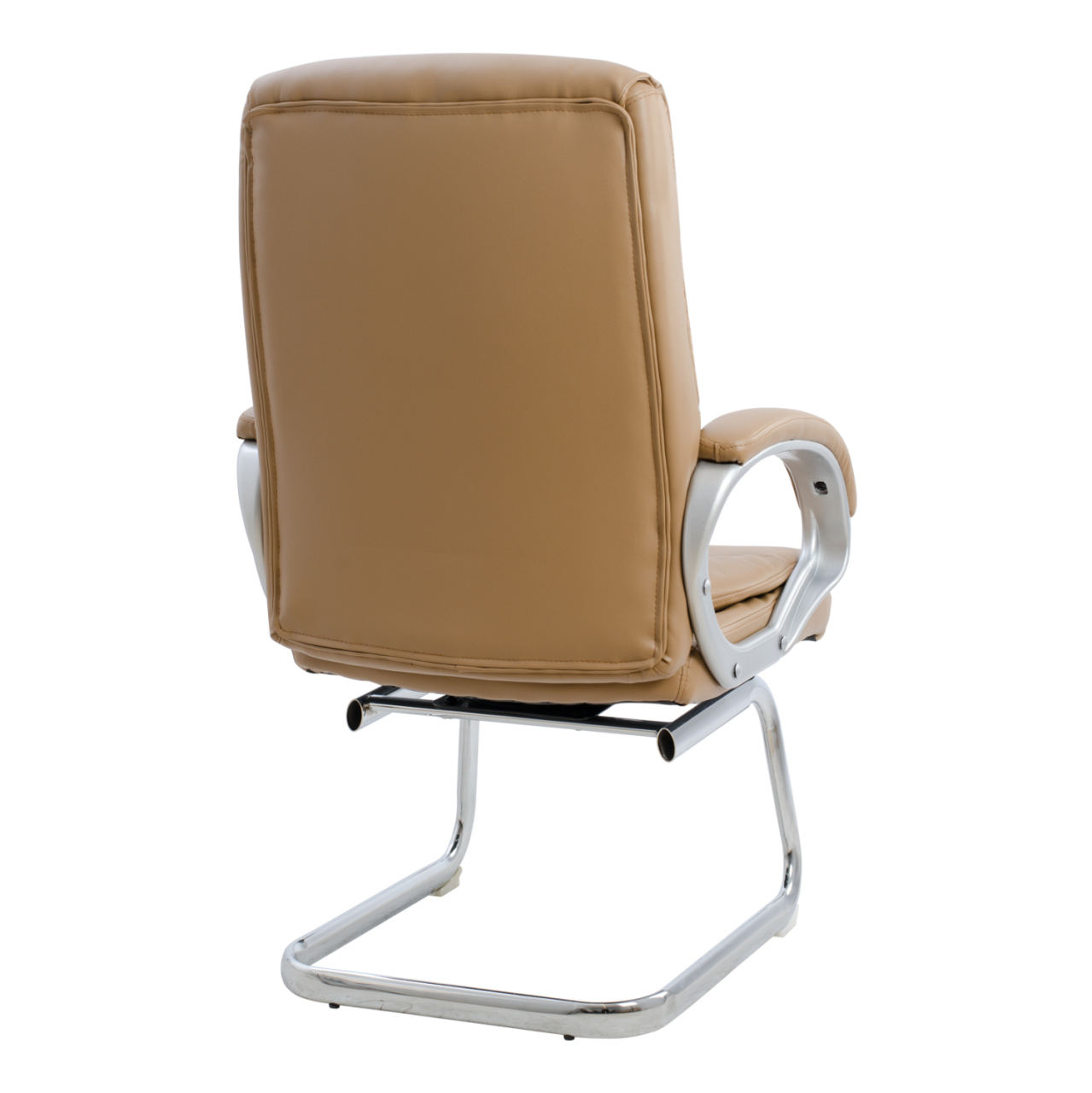 CONFERENCE ARMCHAIR SEMI-SWIVEL ZAMORA HM1088.09 CAMEL COLOR PU LEATHER 63x58x104Hcm. [5]