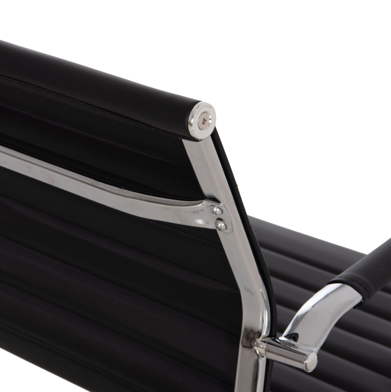 CONFERENCE CHAIR BOSS HM1023.31 WITH ARMS-BLACK PU-CHROMED METAL LEGS 54x55x88Hcm. [10]