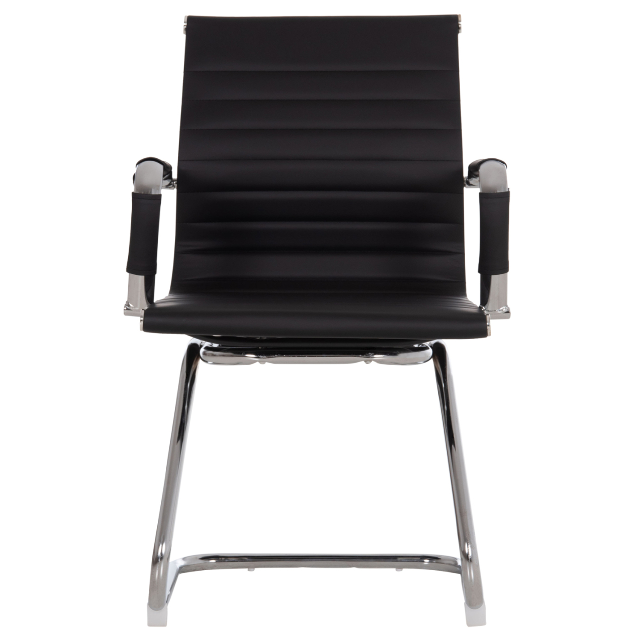 CONFERENCE CHAIR BOSS HM1023.31 WITH ARMS-BLACK PU-CHROMED METAL LEGS 54x55x88Hcm. [3]