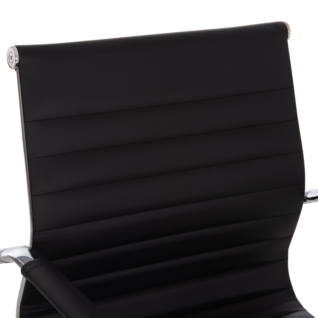 CONFERENCE CHAIR BOSS HM1023.31 WITH ARMS-BLACK PU-CHROMED METAL LEGS 54x55x88Hcm. [7]