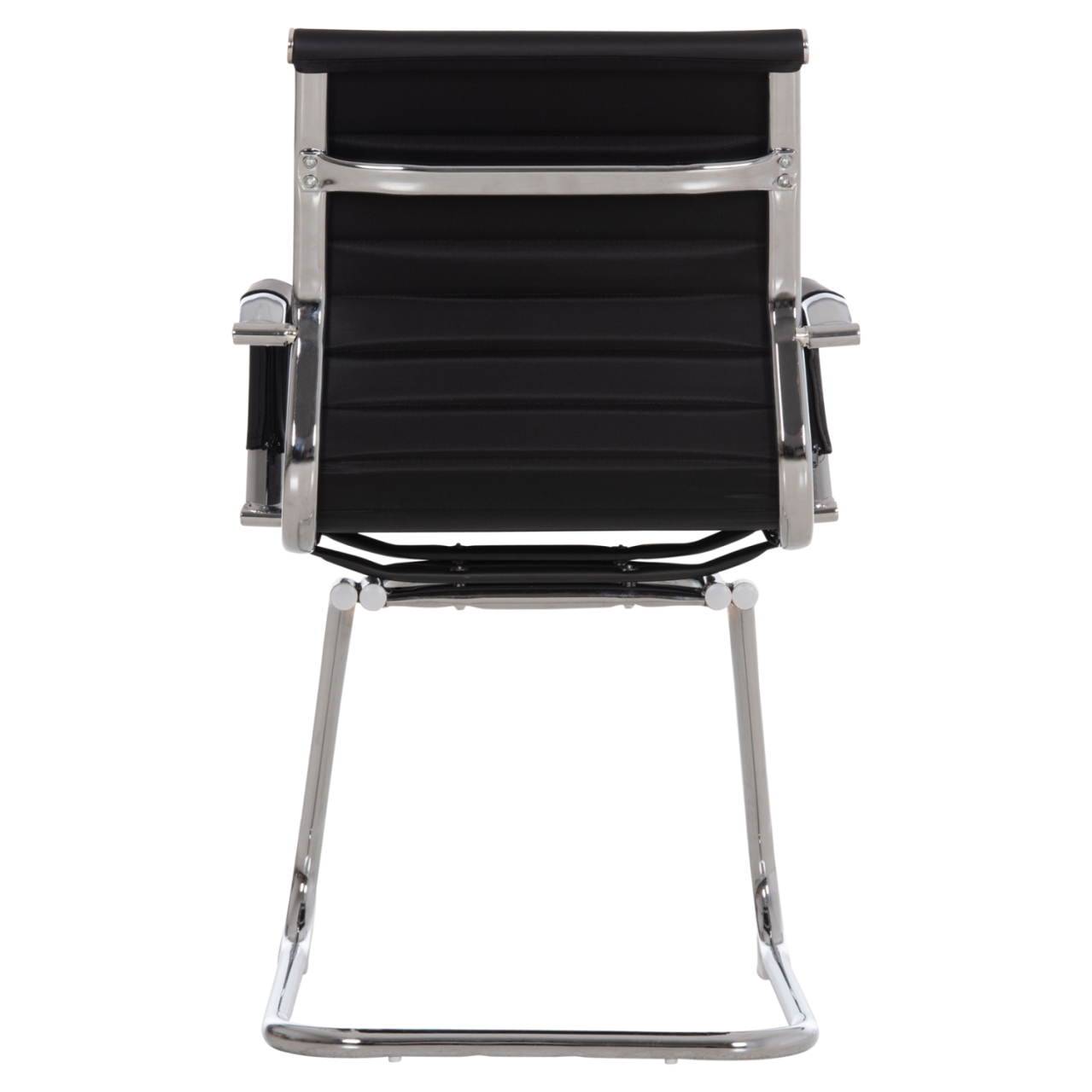 CONFERENCE CHAIR BOSS HM1023.31 WITH ARMS-BLACK PU-CHROMED METAL LEGS 54x55x88Hcm. [6]