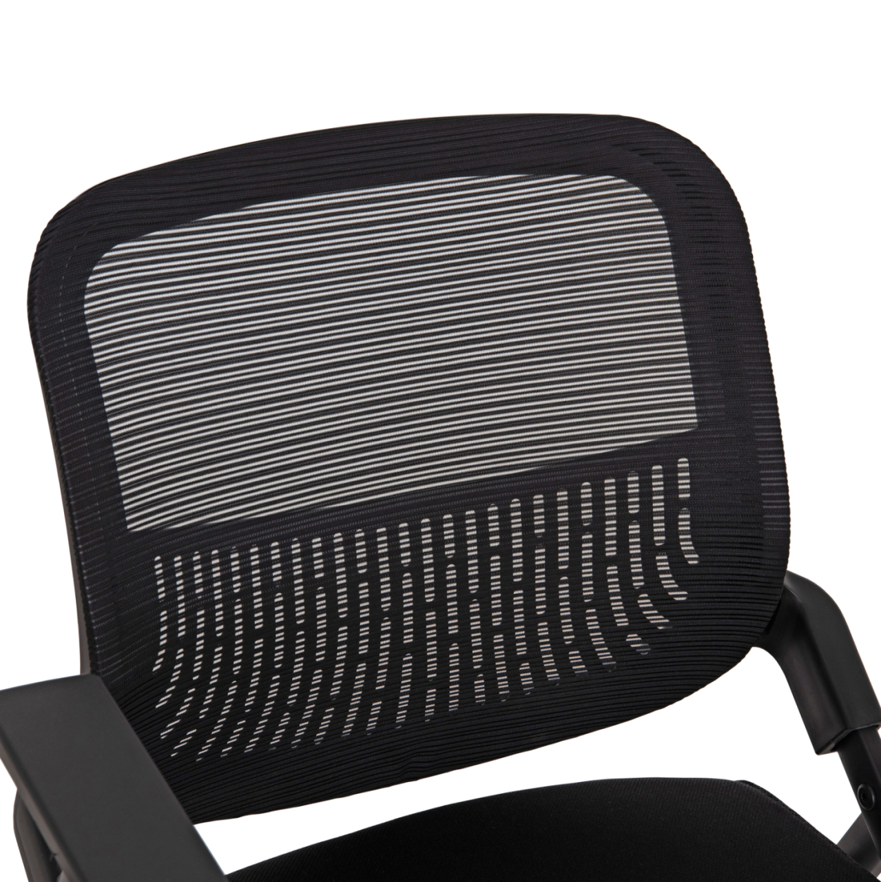 CONFERENCE CHAIR FOLDABLE WITH WRITING BOARD DENO HM1209.01 MESH FABRIC BLACK 65x63x82Hcm [7]