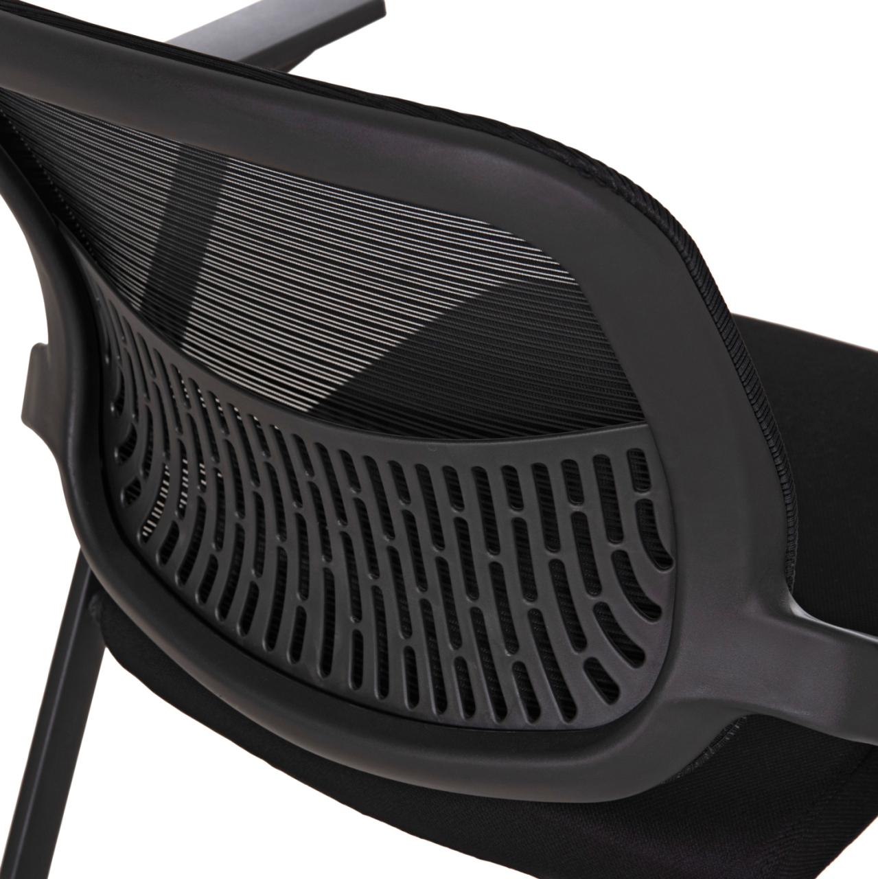 CONFERENCE CHAIR FOLDABLE WITH WRITING BOARD DENO HM1209.01 MESH FABRIC BLACK 65x63x82Hcm [10]