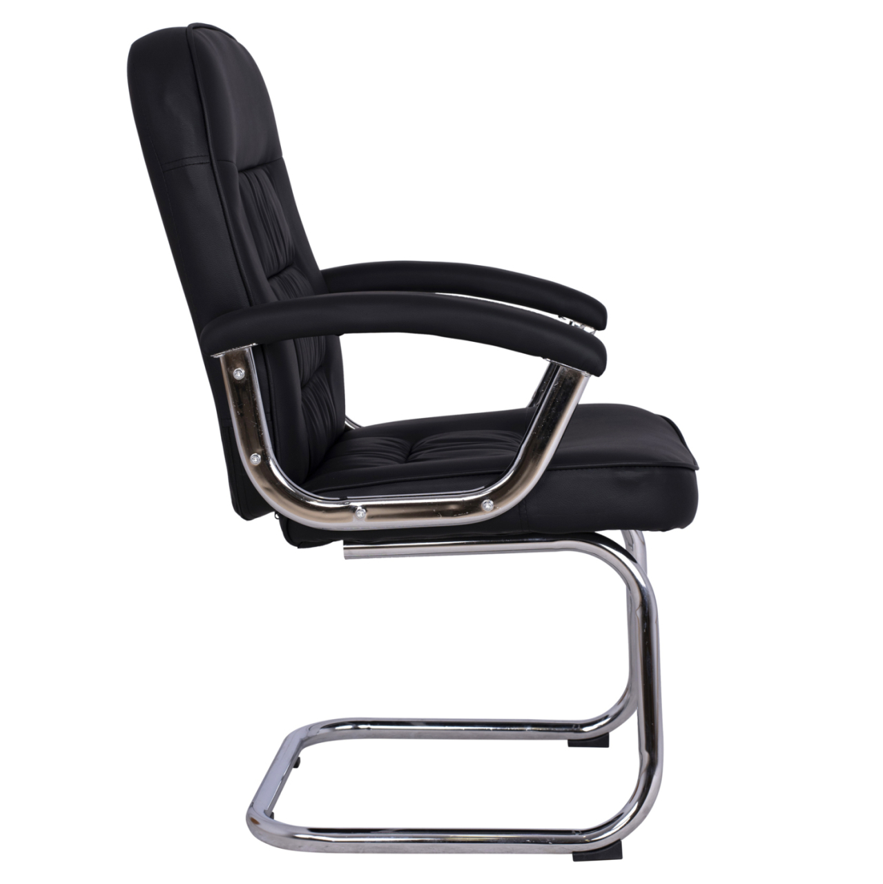 Conference chair HM1114 Black PU with chromed base 61.5x62x98 cm. [4]