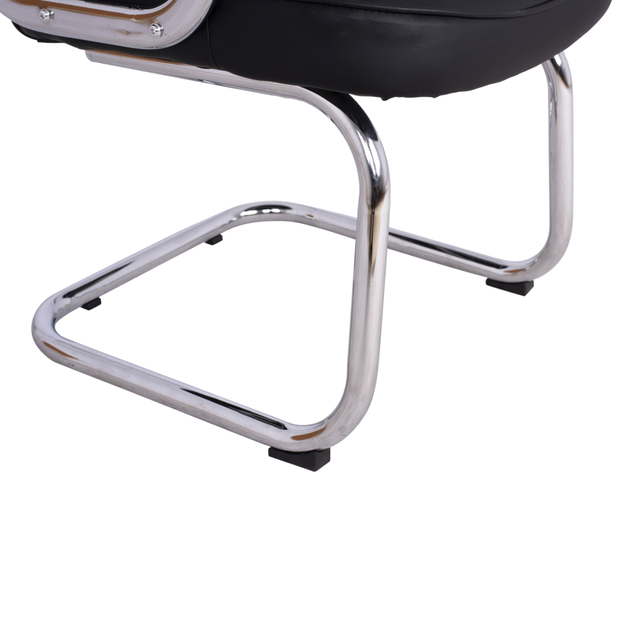 Conference chair HM1114 Black PU with chromed base 61.5x62x98 cm. [10]
