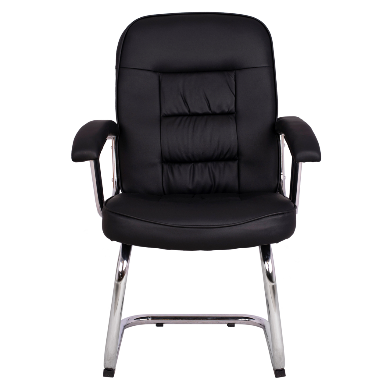 Conference chair HM1114 Black PU with chromed base 61.5x62x98 cm. [3]