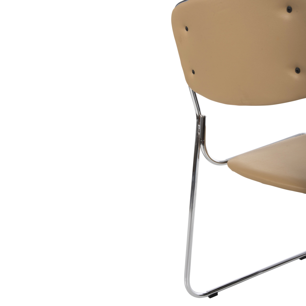 CONFERENCE/GUEST CHAIR MABEL HM1019.07 CHROMED FRAME-MOCHA PU 47x48x78Hcm. [9]