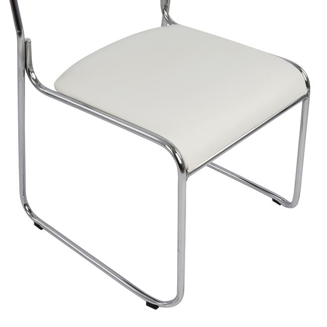Conference office chair HM1019.02 White color 48,5x51,5x77 cm [8]