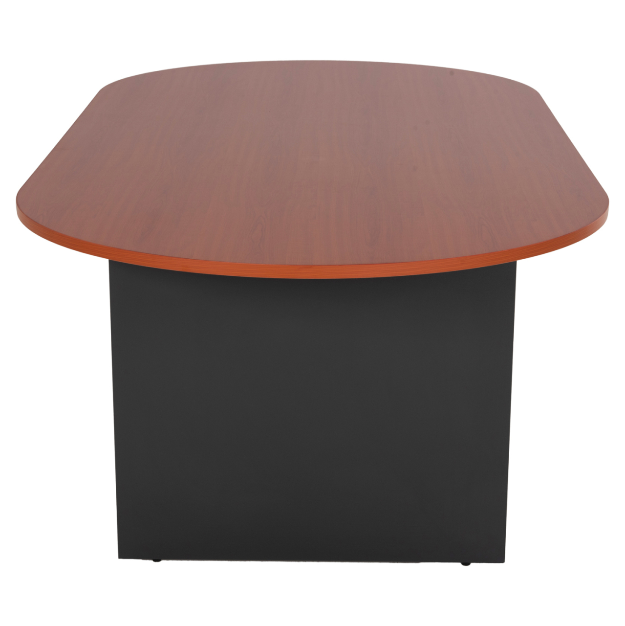 CONFERENCE OVAL DESK SIENNA HM2134.03 MELAMINE IN ANTHRACITE-TOP IN CHERRY 240x120x75Hcm. [5]