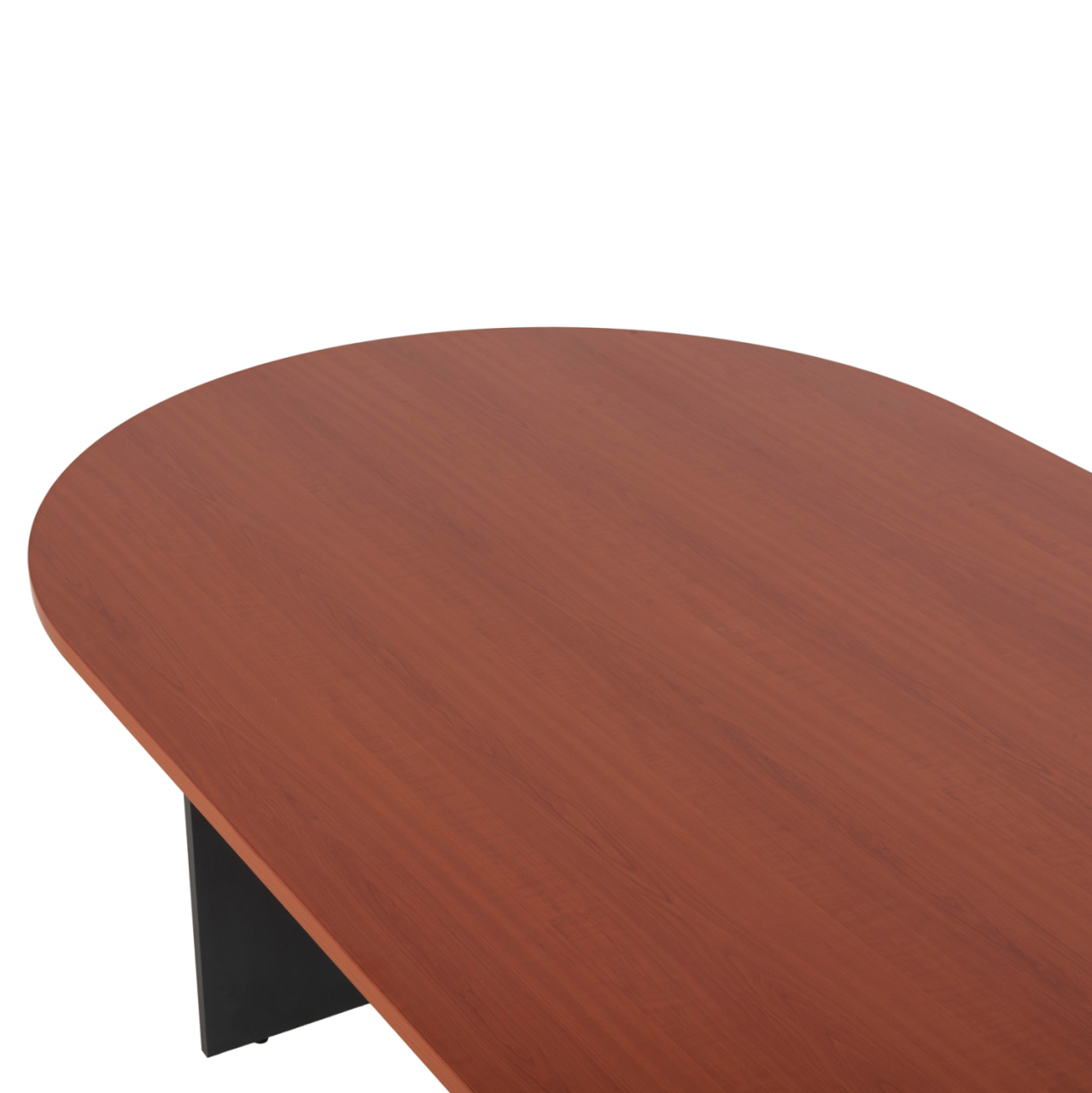 CONFERENCE OVAL DESK SIENNA HM2134.03 MELAMINE IN ANTHRACITE-TOP IN CHERRY 240x120x75Hcm. [6]