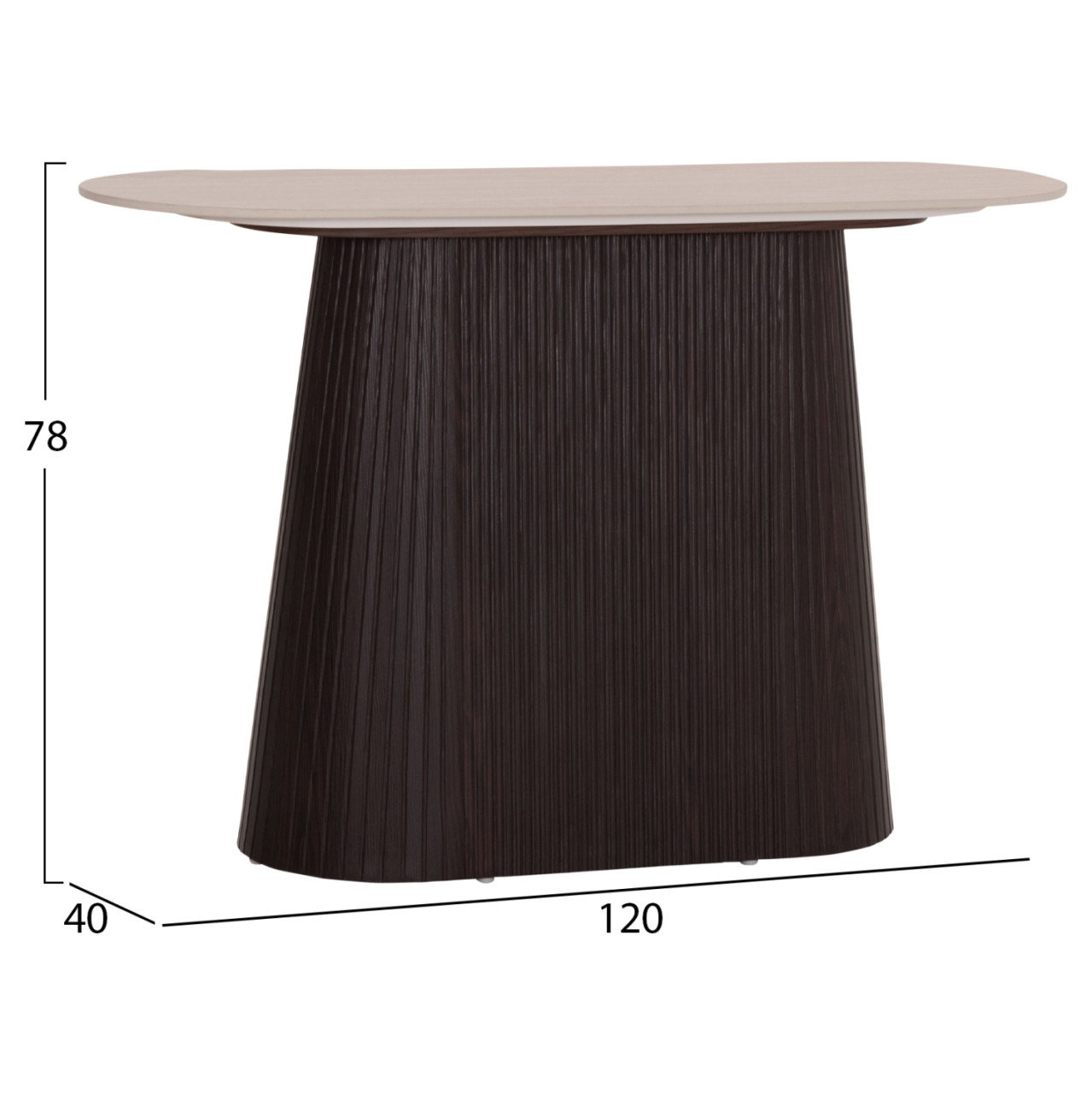 CONSOLE CATER HM18323 CERAMIC TOP WITH TRAVERTINE STONE LOOK--MDF BASE 120x40x78Hcm. [2]