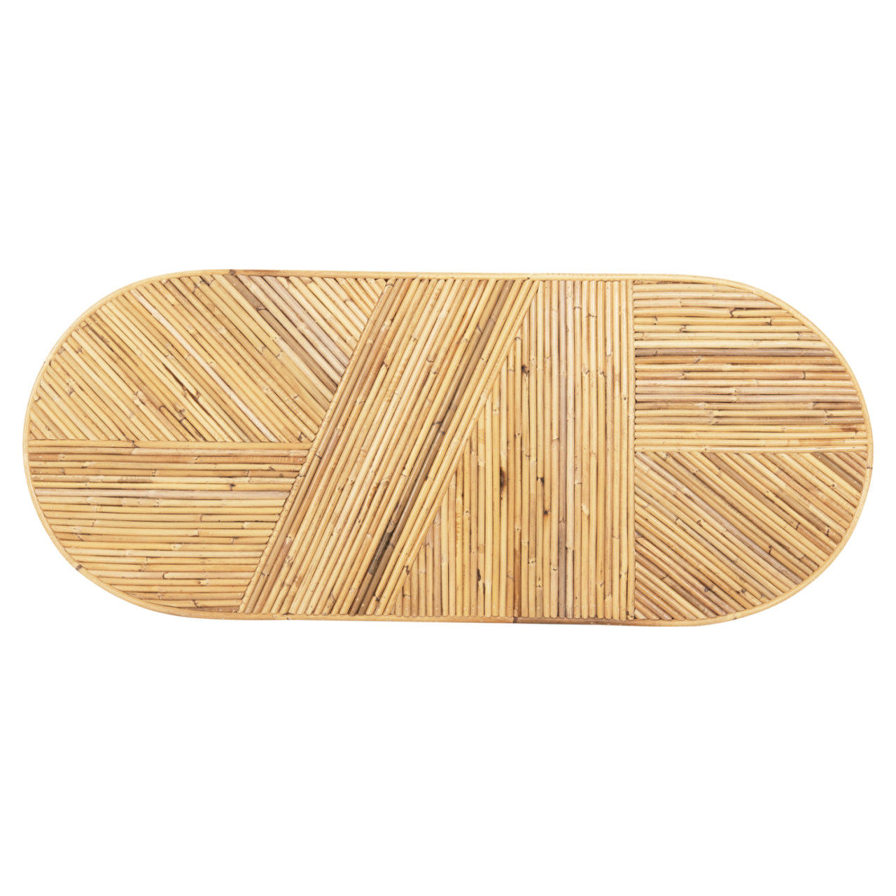 CONSOLE IN OVAL SHAPE GATSBY HM9871 NATURAL RATTAN IN NATURAL COLOR 110x45x74,5Hcm. [9]