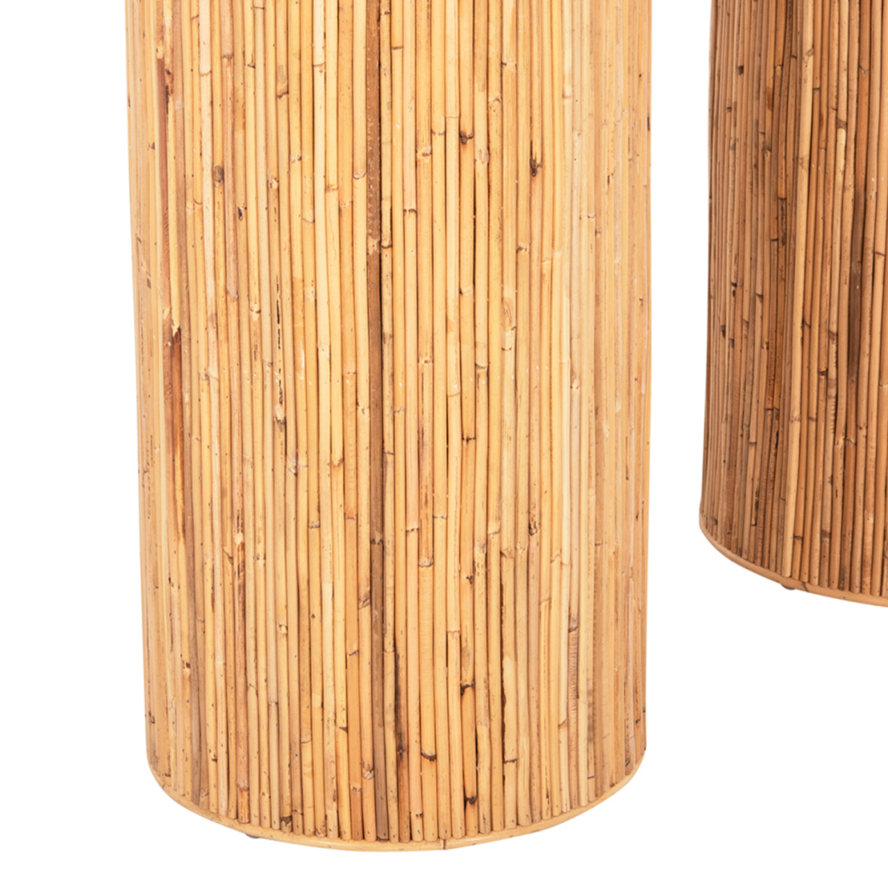 CONSOLE IN OVAL SHAPE GATSBY HM9871 NATURAL RATTAN IN NATURAL COLOR 110x45x74,5Hcm. [10]