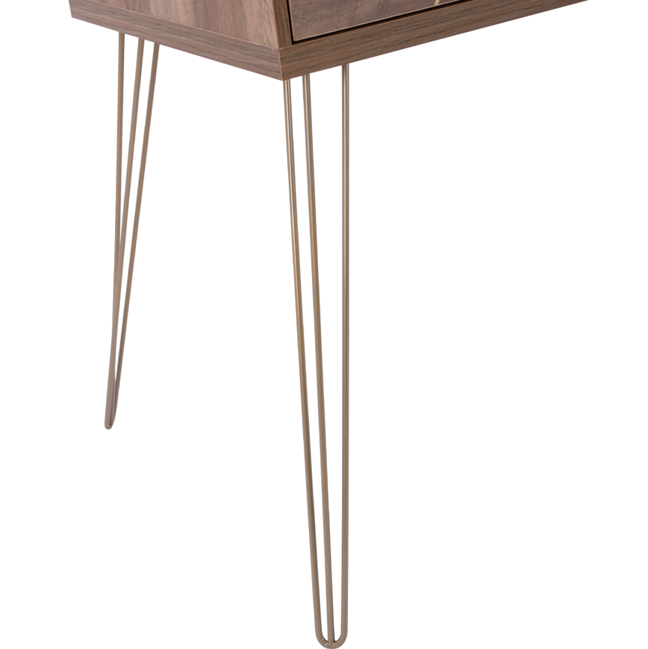 Console Kaitlyn HM8653 Walnut with Gold 120x55x79,5 cm. [8]