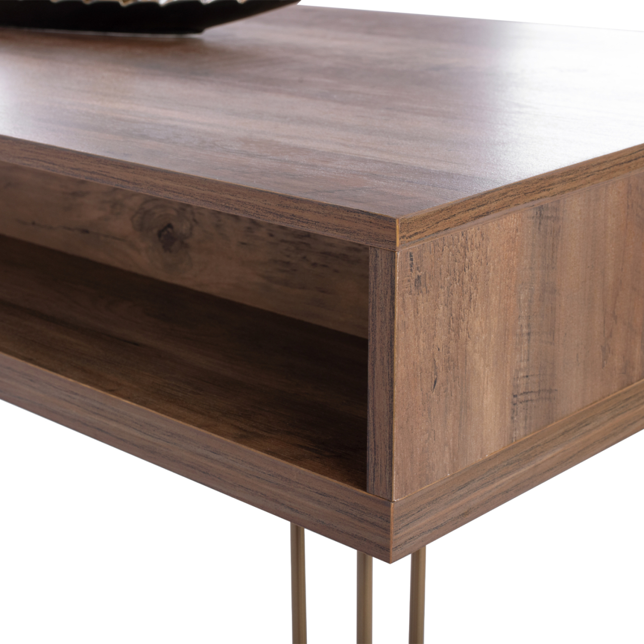 Console Kaitlyn HM8653 Walnut with Gold 120x55x79,5 cm. [6]