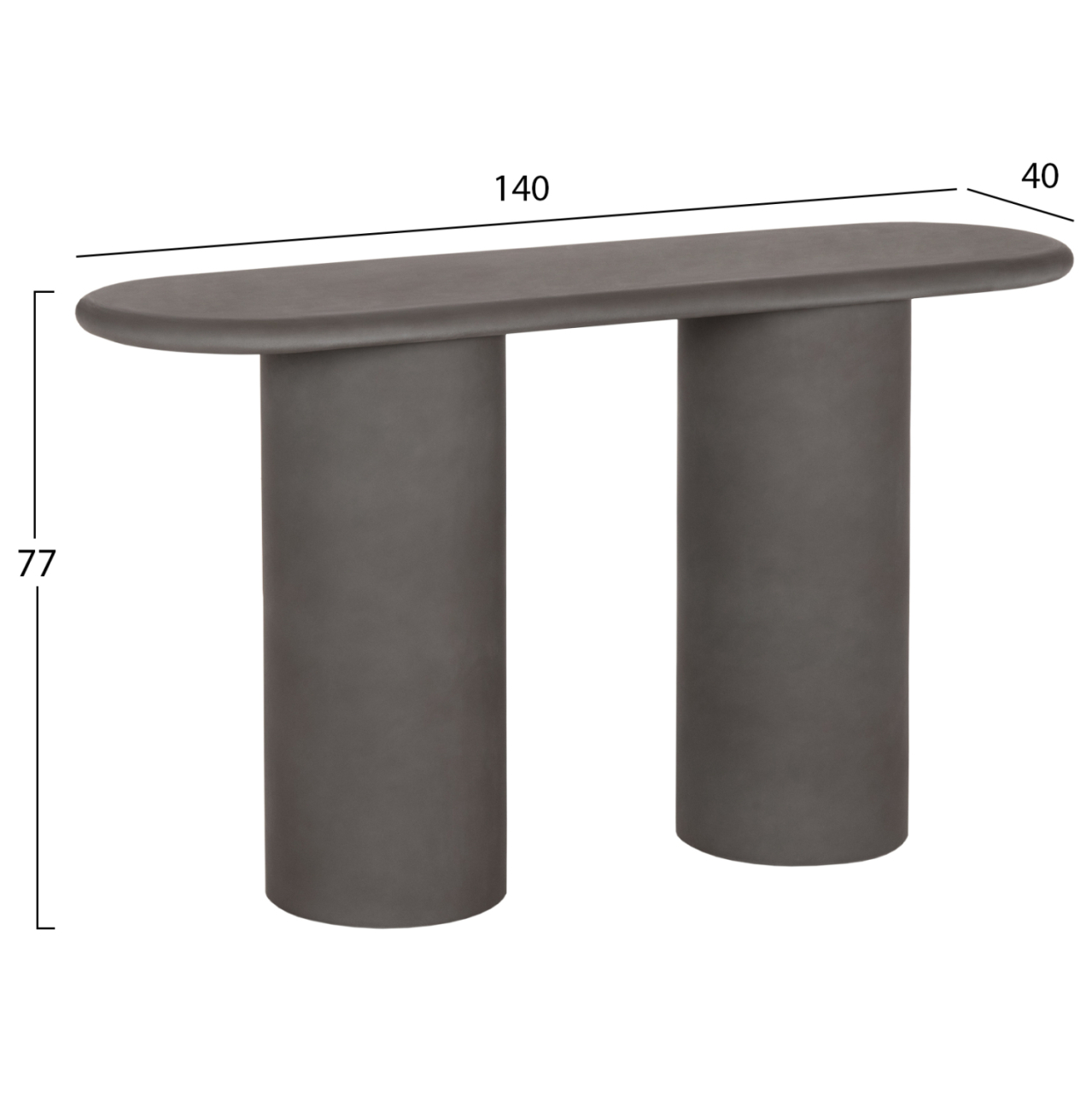 CONSOLE KENJI HM6584.01 FIBER CEMENT IN GREY--140x40x77Hcm. [2]