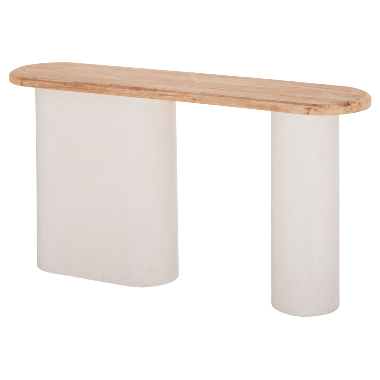 CONSOLE SANTORINI HM18338 FIR WOOD TABLETOP-MDF BASE IN OFF-WHITE 150x35x82Hcm. [4]